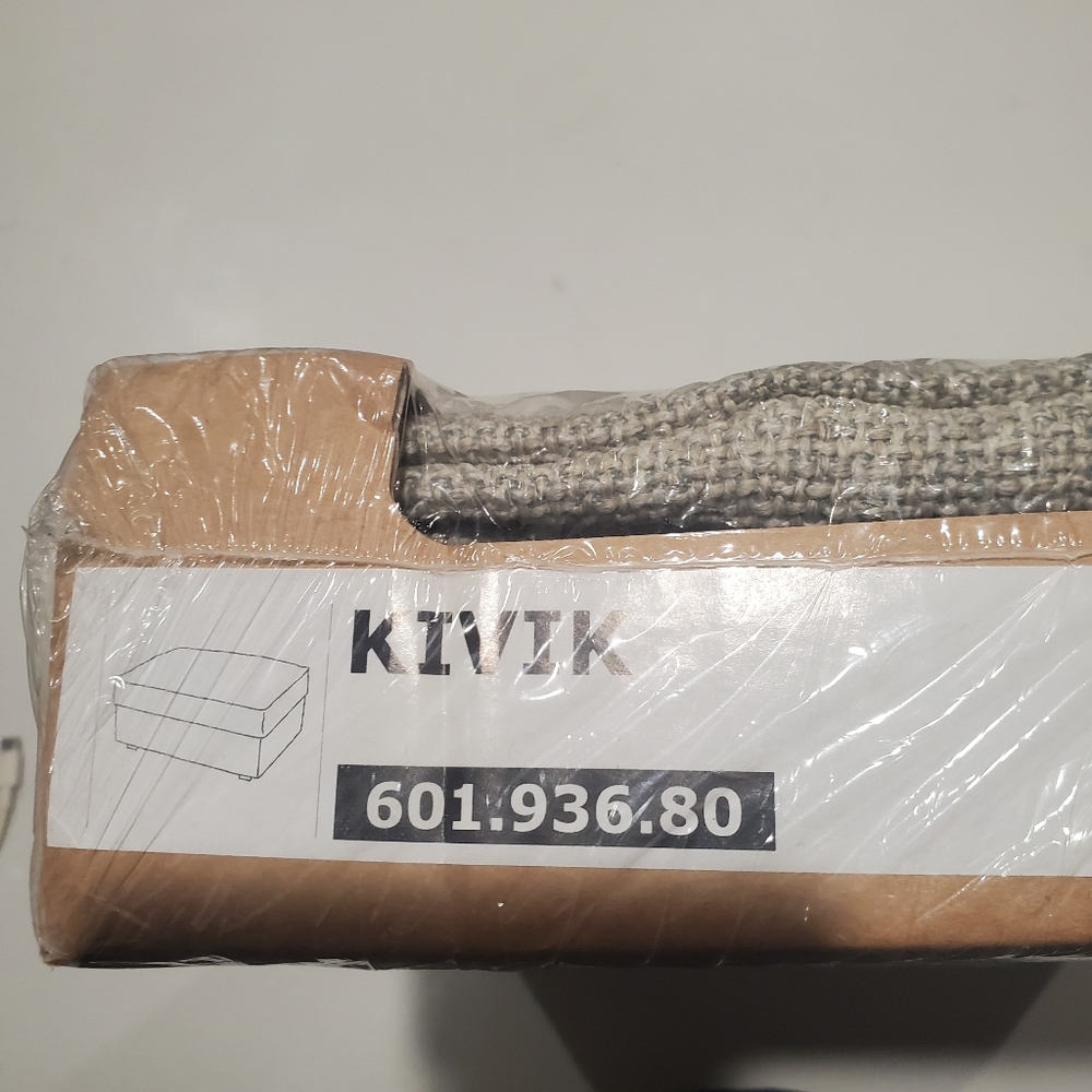 IKEA KIVIK OTTOMAN COVER - Item# 601.936.80 Teno Light Gray Grey New In Box